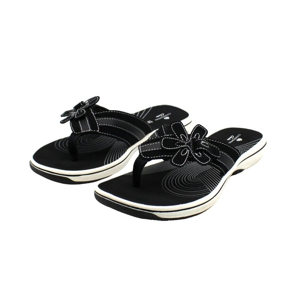 Womens Clarks(R) Cloudsteppers Brinkley Flora Flip Flops - Picture 3 of 8